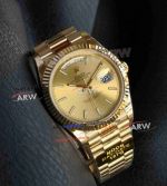 Noob Factory Rolex Day Date 40 Yellow Gold Stick Markers Gain Weight Replica Watch